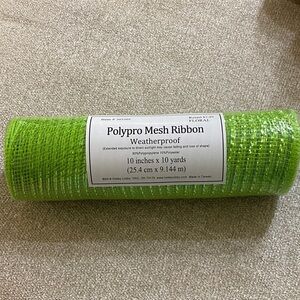 Source Unknown Lime Green Polypro Mesh Ribbon Weatherproof 10in x 10yds